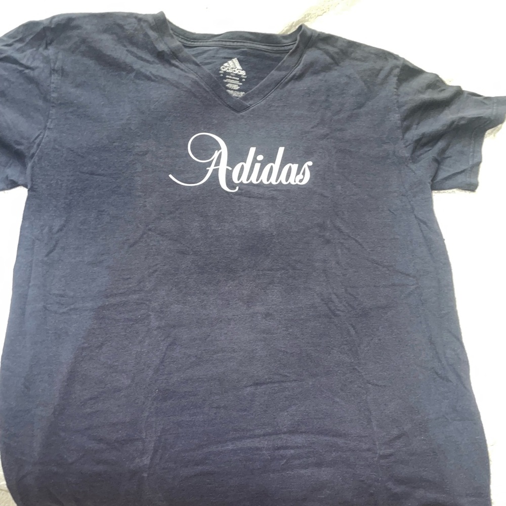 Adidas Vintage Blue Short Sleeve Tee Casual Essential